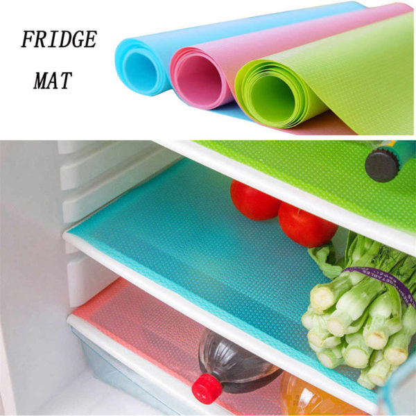 Набор ковриков для полок в холодильнике, 6 шт (голубые)