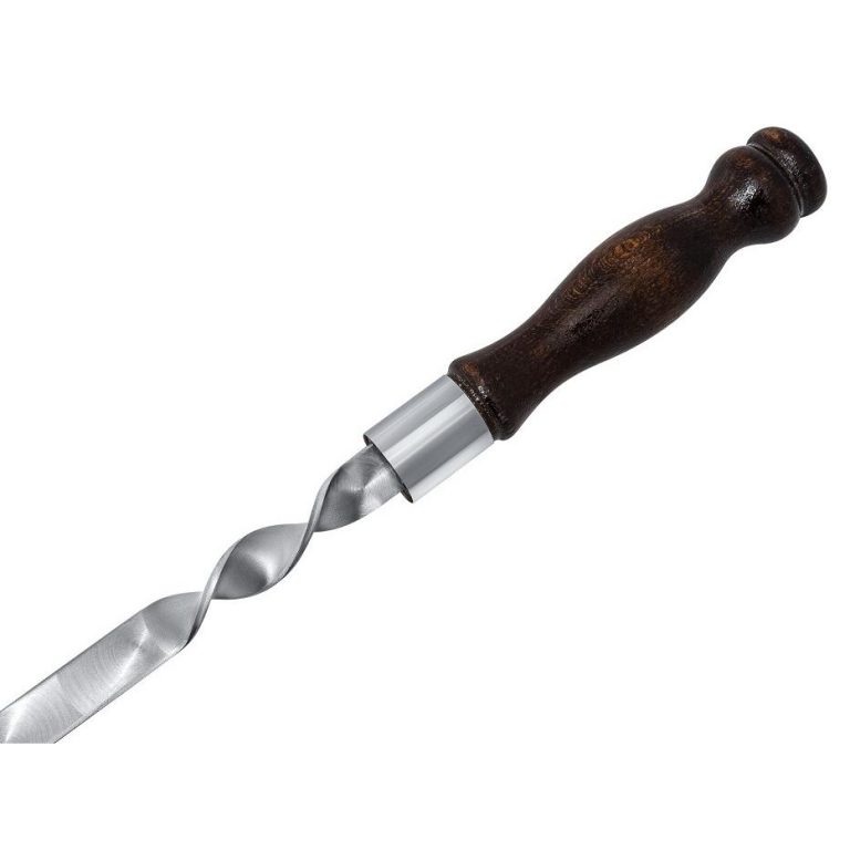 Шампур широкий 1 шт., с деревянной ручкой, 400х16х3 мм