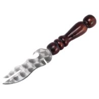 Нож для снятия мяса с шампура с деревянной ручкой