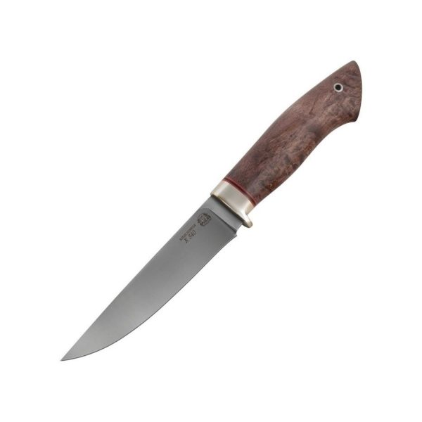 Нож Глухарь, сталь Bohler K340, стабилизированная Карельская берёза