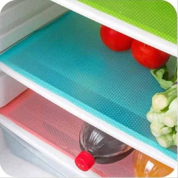 Набор ковриков для полок в холодильник, 6 шт (бирюзовый)