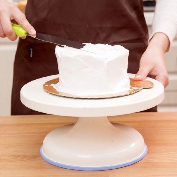 Подставка для изготовления торта вращающаяся пластиковая, пластиковый поворотный столик