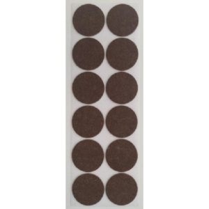 Защитные накладки на ножки мебели войлочные, диаметр 40 мм, 12 шт, цвет - коричневый