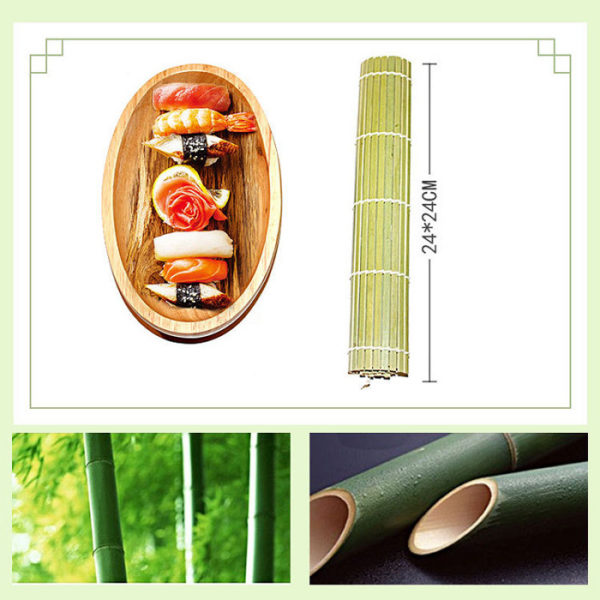 Коврик для роллов (суши) / Бамбуковая салфетка для стола / Бамбуковый коврик для приготовления роллов Зеленый / Салфетка бамбуковая зеленая