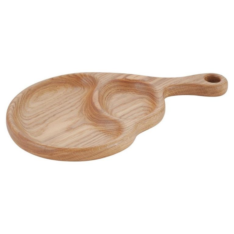 Менажница/ Деревянная тарелка/ Тарелка из натурального дерева/ Цвет орех