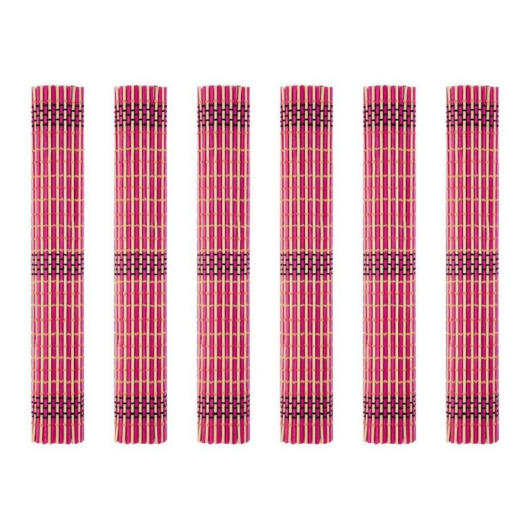 Набор сервировочных салфеток из бамбука/ Розовый/ 42 х 30 см/ 6 шт