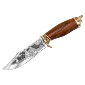 Нож ручной работы Флибустьер, сталь 65Х13, рукоять орех