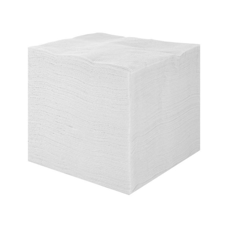 Салфетки бумажные белые однослойные 120 х 120 мм - 200 шт.