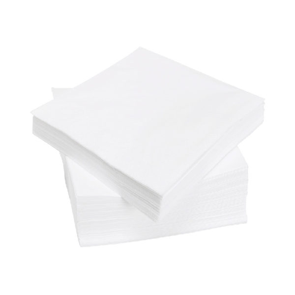 Салфетки бумажные белые однослойные 120 х 120 мм - 100 шт.