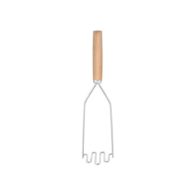 Толкушка с деревянной ручкой / Пресс для картофеля / Толкушка кухонная/ 27,5 х 7,5 см