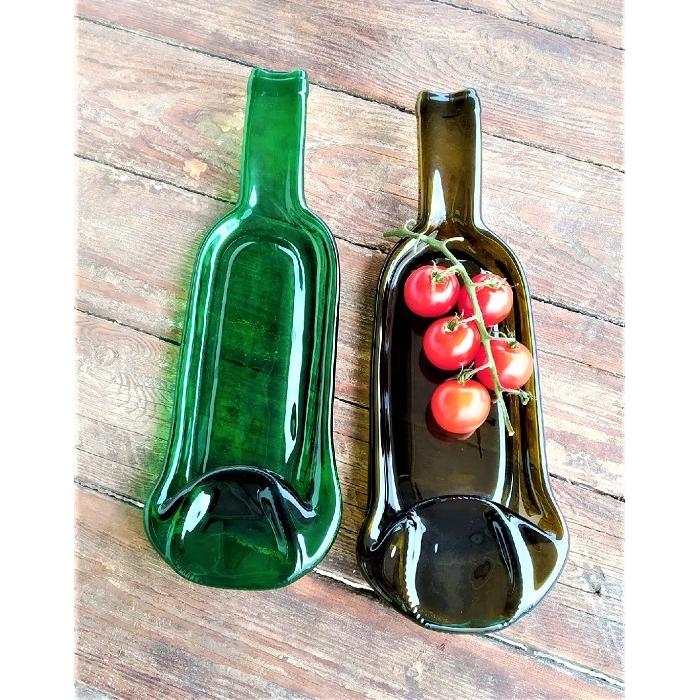 Менажница-бутылка/ Блюдо для подачи из бутылки/ 31 х 11 х 0,5 см