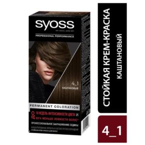 Syoss Стойкая крем-краска для волос Color 4-1 Каштановый, 115мл