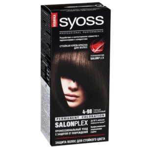 Syoss Стойкая крем-краска для волос Color 4-98 Теплый каштановый, 115мл