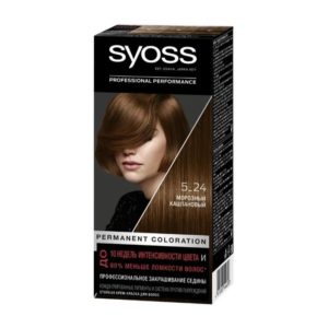 Syoss Стойкая крем-краска для волос Color 5-24 Морозный каштановый, 115мл