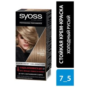 Syoss Стойкая крем-краска для волос Color 7-5 Холодный русый, 115мл