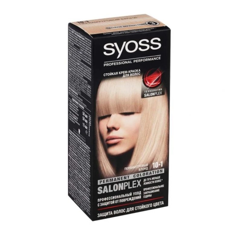 Syoss Стойкая крем-краска для волос Color, 10-1 Перламутровый блонд, 115 мл