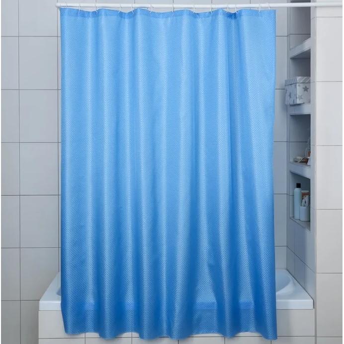 Штора для ванной комнаты/ Ярко-Синяя/ 180х180 см