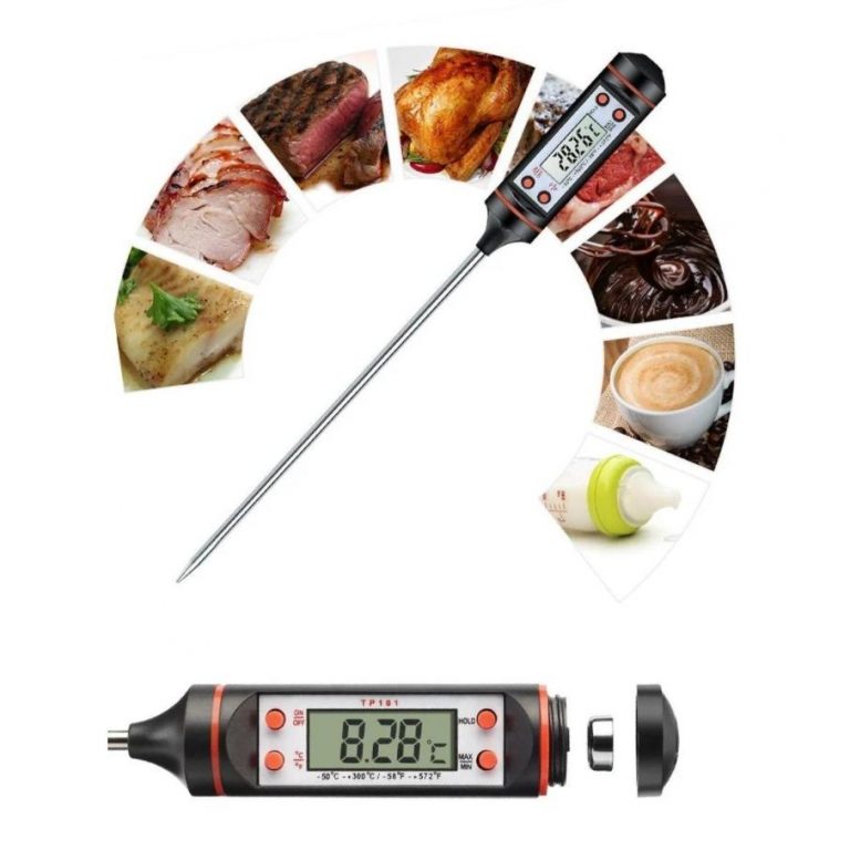 Термометр для мяса, электронный, в пластиковом футляре / Термометр для приготовления стейка, барбекю