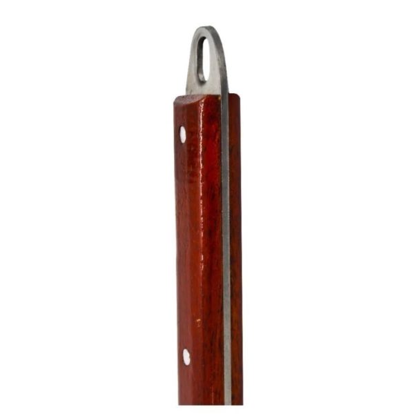 Шумовка плоская, большая, металлическая с деревянной ручкой, длина 60 см
