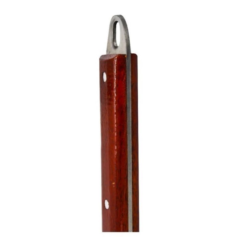 Шумовка глубокая, большая, металлическая с деревянной ручкой, длина 60 см