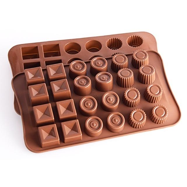Силиконовая форма для шоколада / Форма для конфет / Форма для льда / Размер 23х14 см