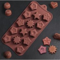 Силиконовая форма для шоколада / Форма для конфет / Форма для льда / Размер 20х10 см