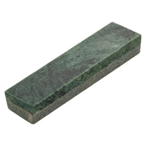 Брусок комбинированный, натуральный камень Зеленая Яшма с искусственным абразивом / Точильный камень