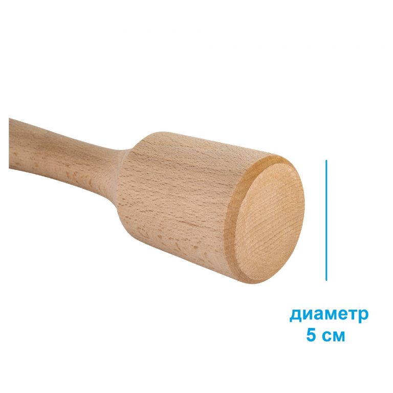 Толкушка деревянная / Картофелемялка / Толкушка кухонная, 24 х 5 см