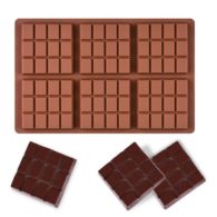 Силиконовая форма для шоколада / Силиконовый молд Шоколадная плитка, размер 27х18х1 см