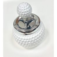 Пепельница в виде Гольф-шара керамическая, подарочная / Пепельница с крышкой для защиты от дыма в стиле мяча для гольфа
