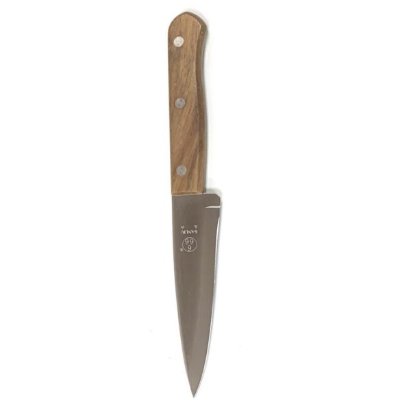 Нож кухонный с деревянной ручкой, 28 см / Кухонный нож, нержавеющая сталь-дерево, средний, широкий, универсальный