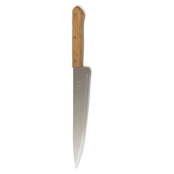 Нож кухонный с деревянной ручкой, 36 см / Кухонный нож, нержавеющая сталь-дерево, большой, широкий