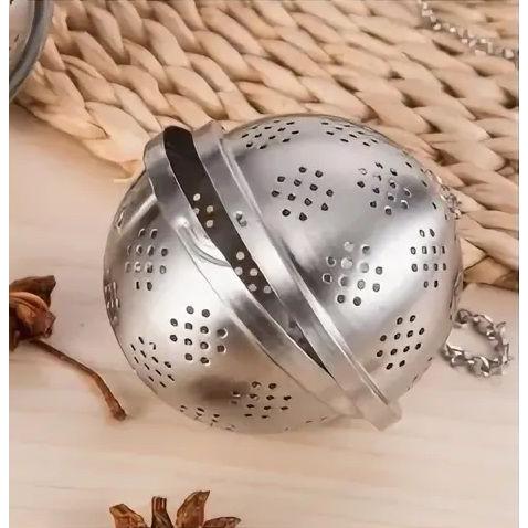 Ситечко-шар для заварки с цепочкой, диаметр 6 см / Ситечко для чая и приправ