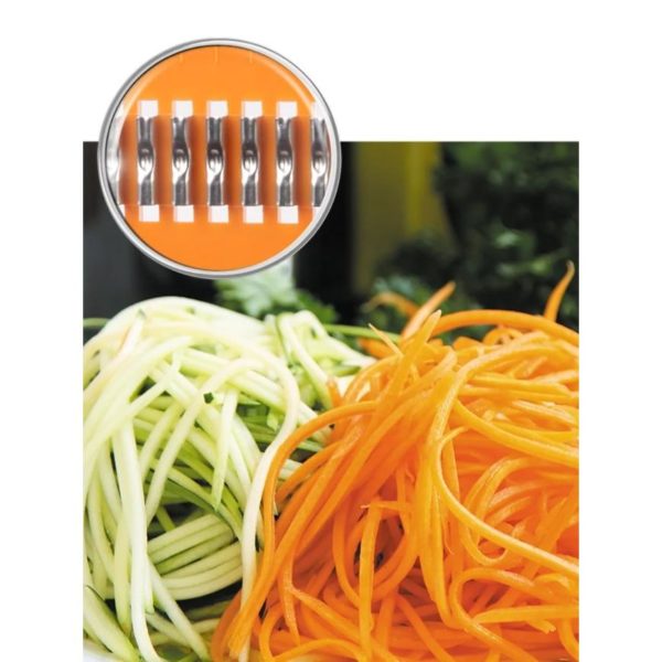 Овощерезка для корейских салатов, 5 насадок / Терка для тонкой и толстой морковки по-корейски